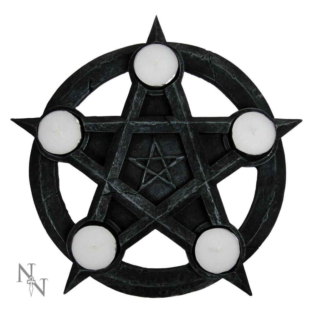 Nemesis Now - Pentagram Porte-bougie - Noir